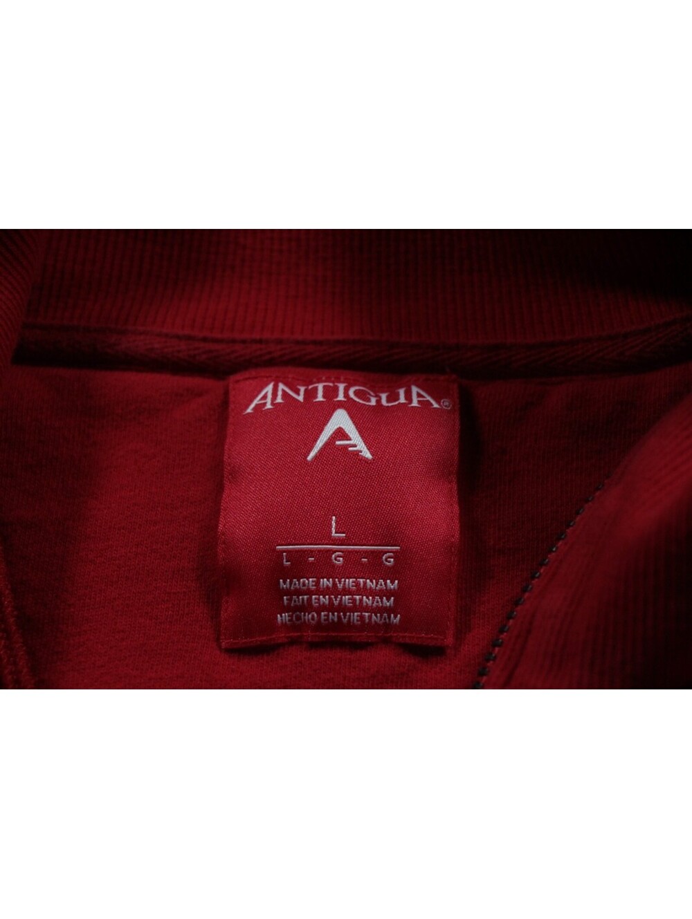 St. Louis Cardinals Quarter Zip Sweatshirt MLB Baseball Red Antigua L - Picture 4 of 4
